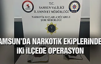 Samsun'da iki ilçede uyuşturucu operasyonu