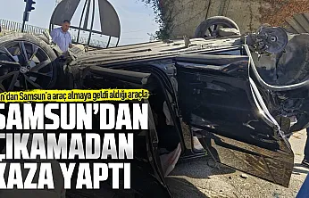 Samsun'da ışık ihlali yapan araç kazaya karıştı