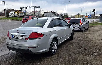 Samsun'da maddi hasarlı kaza yaşandı