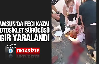 Samsun'da motosiklet ile otomobil çarpıştı:1 ağır yaralı