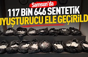 Samsun'da narkotik operasyonu 3 ilçede 117 bin 646 sentetik ecza ele geçirildi