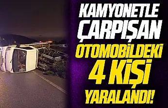 Samsun'da otomobil ile kamyonet çarpıştı: 4 yaralı