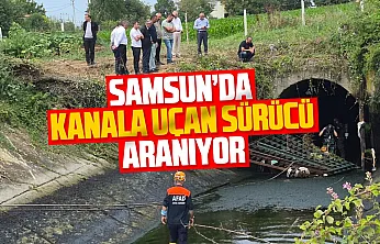 Samsun'da otomobil sulama kanalına uçtu, 1 kişi kayıp