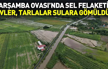 Samsun'da Sağanak Çarşamba Ovası'nı vurdu!