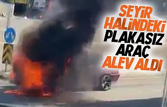 Samsun'da seyir halindeki otomobilde yangın Sürücü canını zor kurtardı