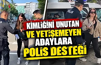 Samsun'da sınava geç kalan adayların yardımına polis koştu