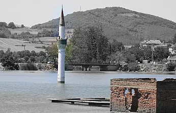 Samsun'da sular altında bir köy: Sadece minaresi kaldı