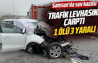 Samsun'da SUV araç direğe çarptı: 1 ölü, 3 yaralı