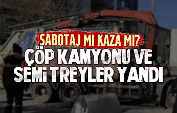Samsun'da Terme Belediyesi'nin araçları yandı
