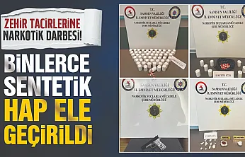 Samsun'da uyuşturucu operasyonunda binlerce sentetik ecza hapı ele geçirildi
