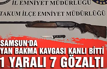 Samsun'da Yan Bakma Kavgası: 1 Yaralı
