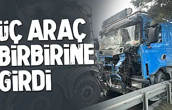 Samsun'da zincirleme kaza! Tır, beton mikseri ve kamyon birbirine girdi