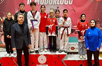 Samsun'daki şampiyonaya Salıpazarılı sporcular damga vurdu