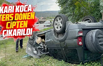 Samsun Kavak'ta cip takla attı