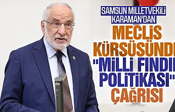 Samsun Milletvekili Karaman'dan Meclis Kürsüsünde 'Milli Fındık Politikası' Çağrısı