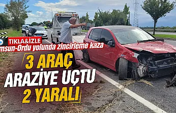 Samsun-Ordu yolunda zincirleme kaza