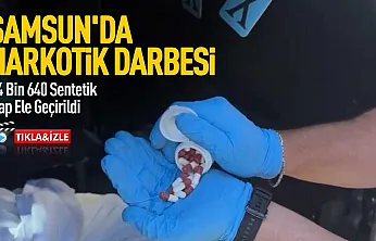 Samsun Polisi zehir tacirlerine geçit vermedi araç ve evlerden on binlerce hap çıktı