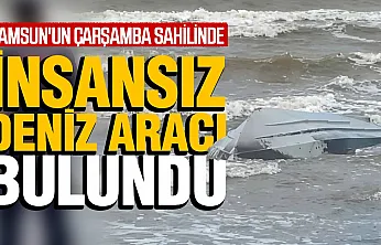 Samsun sahilinde balıkçının fark ettiği insansız deniz aracı bulundu