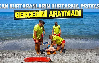 Samsun sahillerinde kurtarma operasyonu gerçeği aratmadı