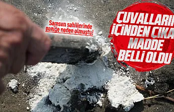 Samsun sahillerine vuran 800 kiloluk maddenin ne olduğu belli oldu
