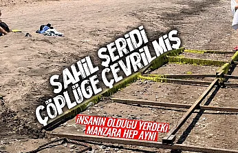 Samsun'un Gözde Sahilinde Çöp Manzaraları Tepki Çekti