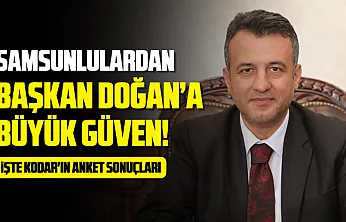 Samsunlulardan Başkan Doğan'a Büyük Güven! KODAR'ın anket sonuçları dikkat çekti...