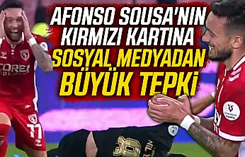 Samsunspor - Amed SF maçında Afonso Sousa'nın kırmızı kartı tartışılıyor