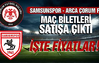 Samsunspor - Arca Çorum FK maçı bilet fiyatları belli oldu