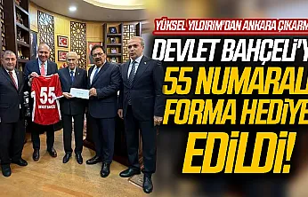 Samsunspor Başkanı Yüksel Yıldırım'dan MHP Genel Başkanı Devlet Bahçeli'ye ziyaret