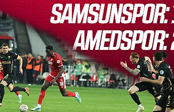 Samsunspor evinde Amed SF'ye mağlup oldu: 1-2