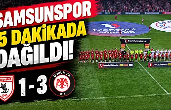 Samsunspor ilk yarıyı 3-1 geride kapattı