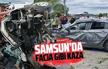 Terme'de trafik kazası: Çok sayıda yaralı var