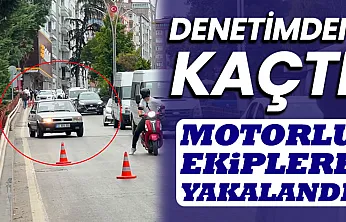 Trafik denetiminden kaçmak isterken motorize polise yakalandı