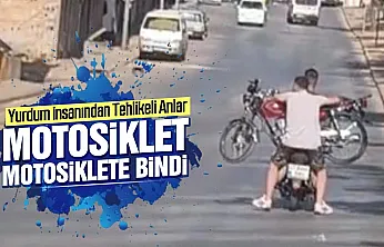 Trafikte tehlikeli ve ilginç anlar: Motosiklet üzerinde motosiklet taşıdılar!