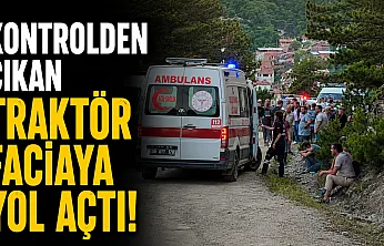 Traktör Uçuruma Yuvarlandı