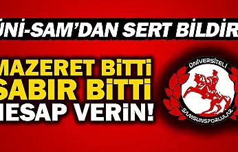 ÜNİ-SAM'dan Samsunspor yönetiminden sert uyarı