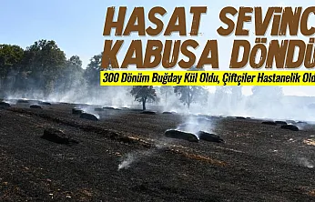 Vezirköprü'de Buğday Tarlalarını Yangın Vurdu