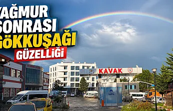 Yağmur sonrası gökkuşağı güzelliği