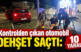 Yakakent'te korkutan kaza! 10 kişi yaralandı