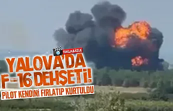 Yalova'da korkutan F-16 kazası