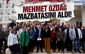 YENİ Parti Samsun İl Başkanı Mehmet Özdağ mazbatasını aldı