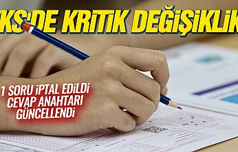 YKS'de 1 soru iptal edildi, 1 sorunun doğru cevabı değiştirildi