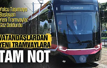 Yolcu taşımaya başlayan yeni tramvaylar göz doldurdu!
