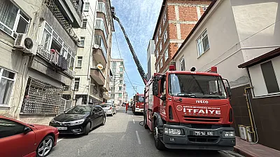 6 katlı binanın çatısında çıkan yangın korkuttu
