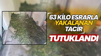 Bafra'da zehir tacirine jandarma darbesi: 63 kilo esrarla yakalanan şüpheli tutuklandı
