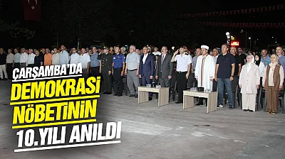 Çarşamba'da 15 Temmuz şehitleri dualarla anıldı