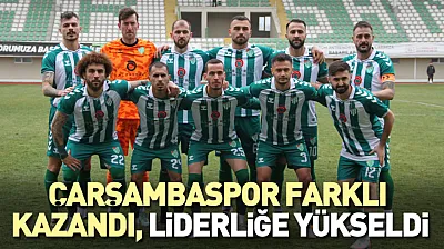 Çarşambaspor farklı kazandı, liderliğe yükseldi