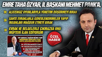 Özyar il Başkanı Pank'a 'Pespaye yalanlarla kamuoyunu meşgul etme' dedi.