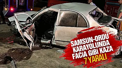 Samsun Çarşamba'da zincirleme trafik kazası: 7 kişi yaralandı