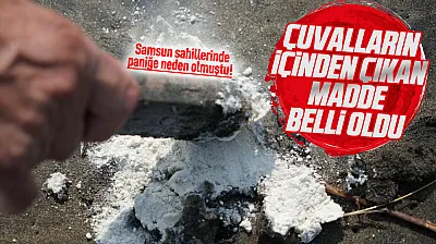 Samsun sahillerine vuran 800 kiloluk maddenin ne olduğu belli oldu